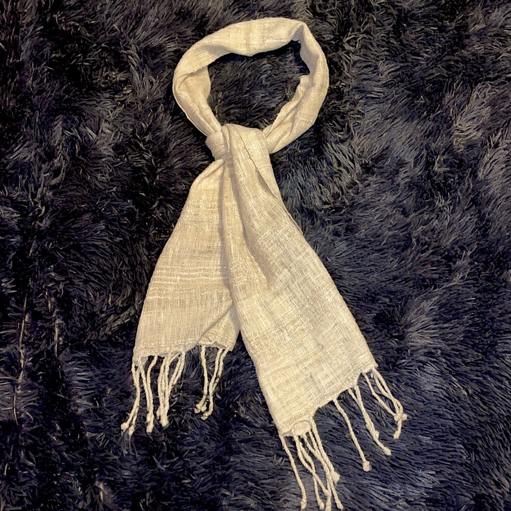 Vintage Scarf with Rope Tassels